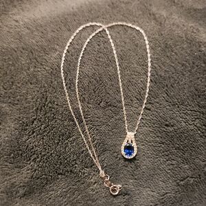 Blue sapphire necklace